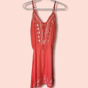 NWT womens small coral summer dress beach swim cover up